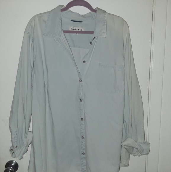 ava and viv Tops - Ava and viv chambray button down